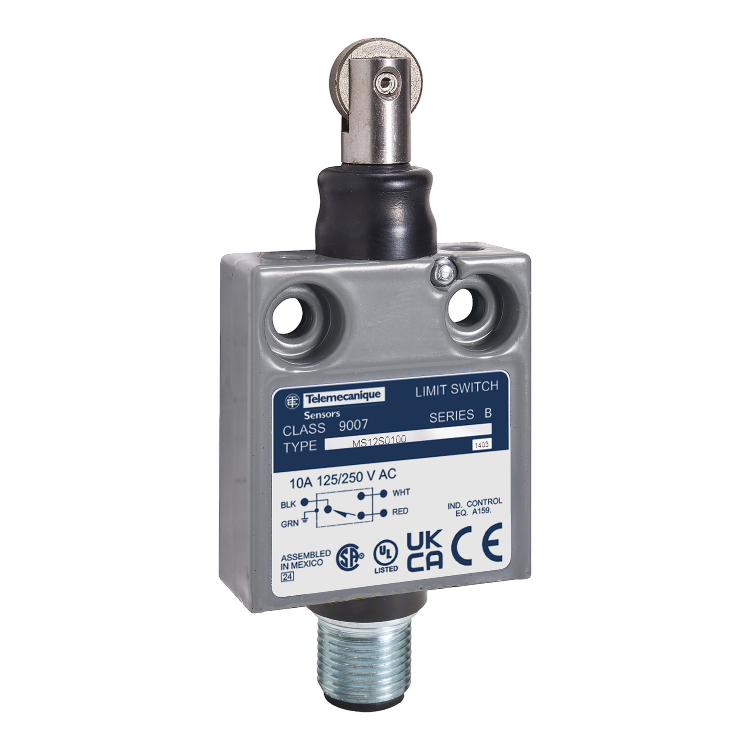 Limit switch, 9007, 240 VAC 10amp ms +options