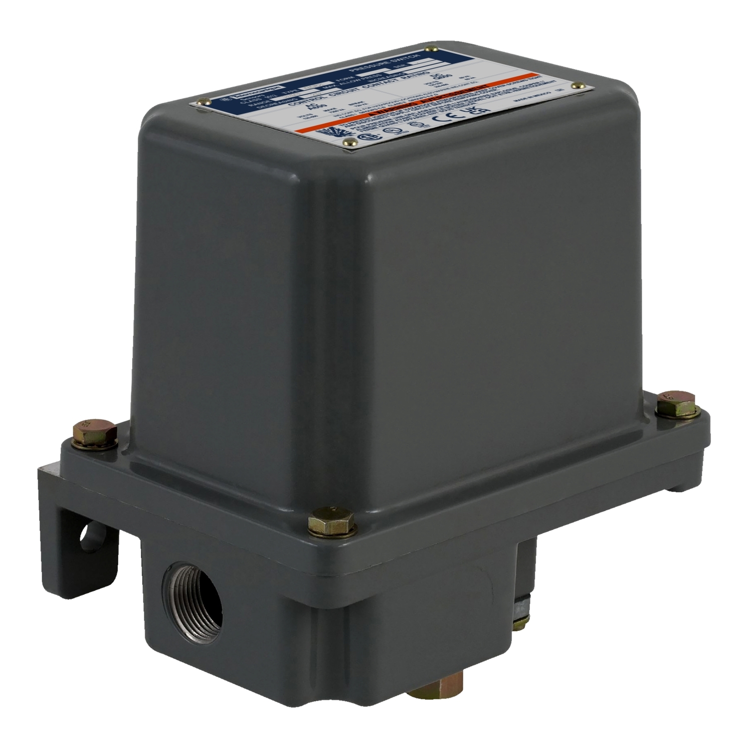 Pressure switch, 9012G, adjustable scale, 2 thresholds, 1.5 to 75PSIG