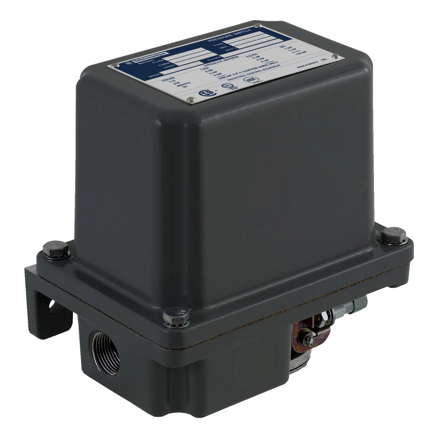  Pumptrol, pump or compressor switch 9013GH, adjustable diff., factory setting