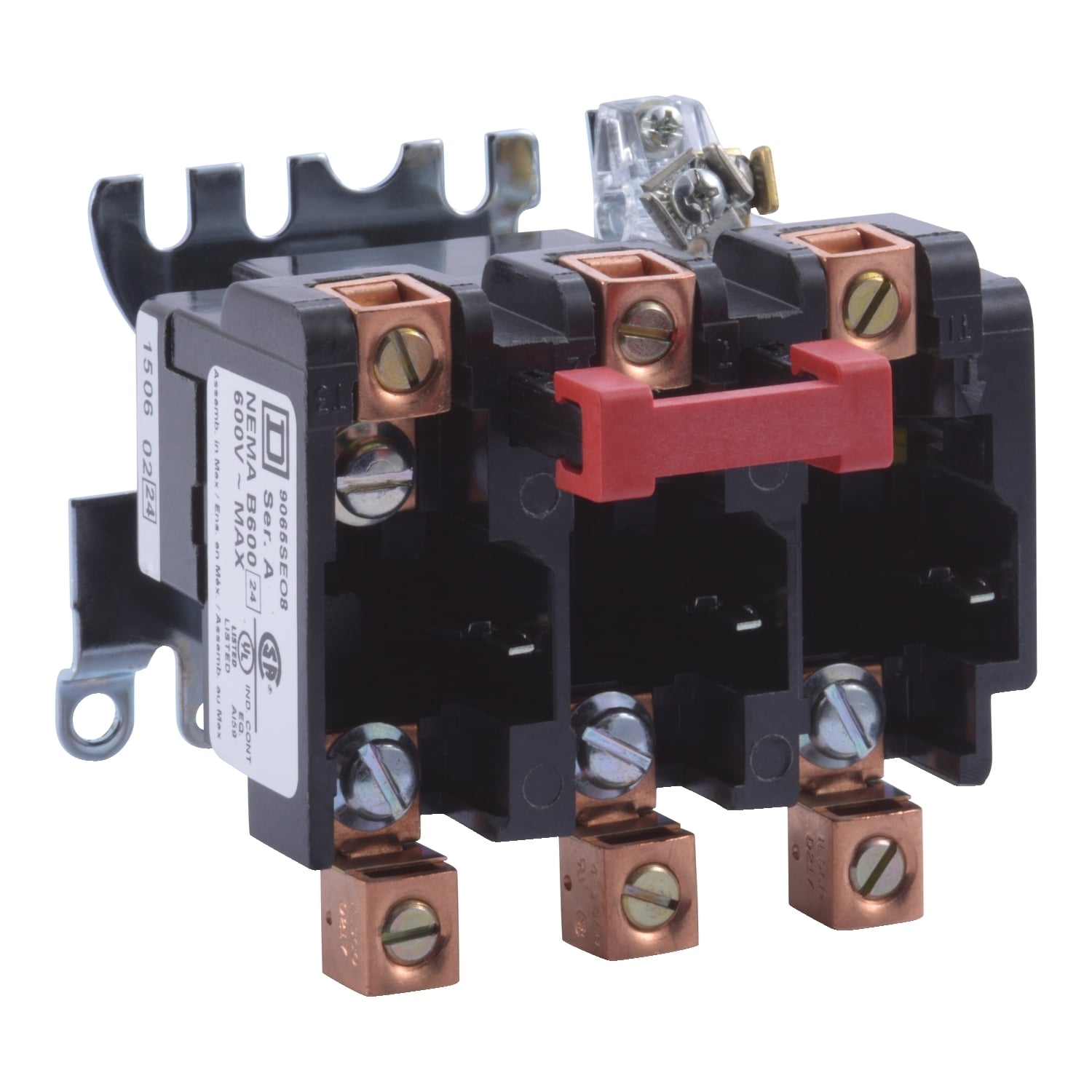 Overload Relay, Type S, melting alloy, separate mount overload, NEMA size 2, 3 pole, 3 phase, 45A, 600VAC