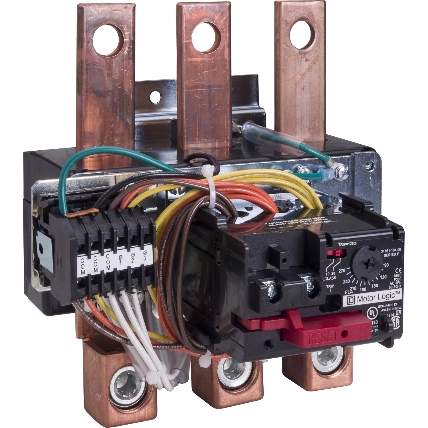 Overload Relay, Motor Logic, solid state overload relay, NEMA Size 5, 3 pole, 90A to 270A, 600VAC, separate mount