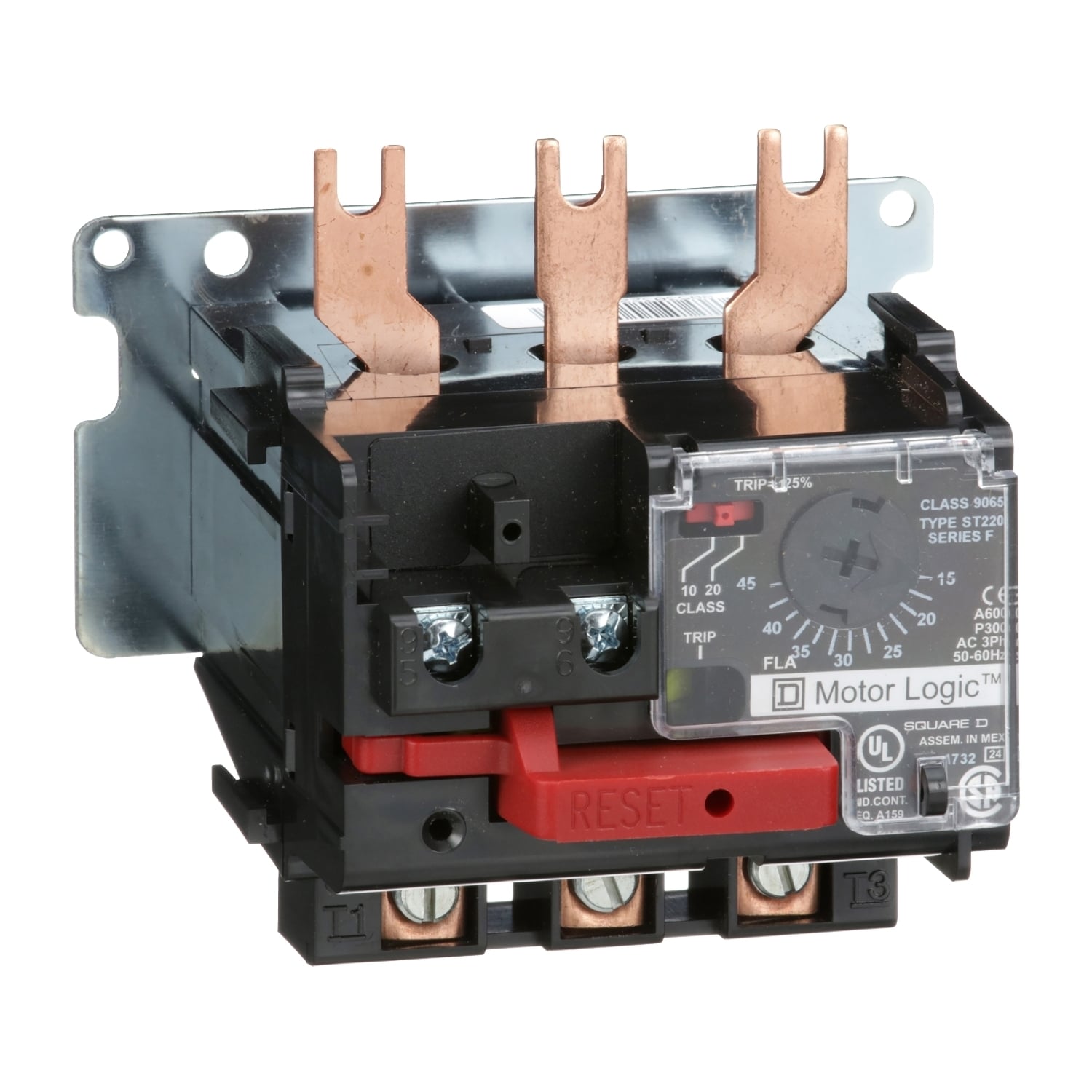 Overload Relay, Motor Logic, solid state overload relay, NEMA Size 2, 3 pole, 15A to 45A, 600VAC, replacement relay