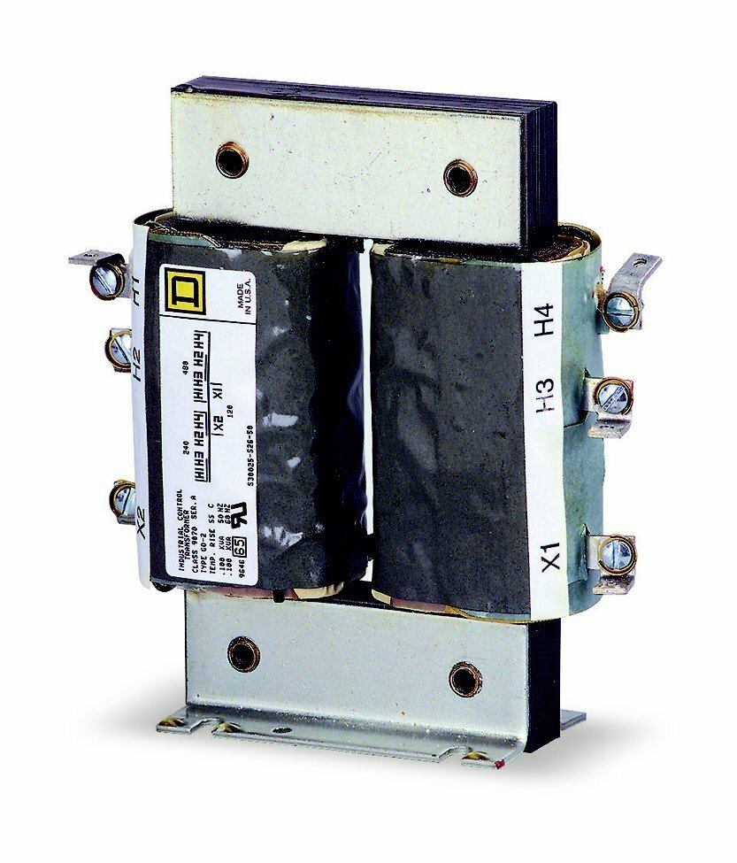 Transformer, Type T, industrial control, 1000 VA, 240/480 VAC primary / 120 VAC secondary, 1 phase, 50/60 Hz, 115 ?C