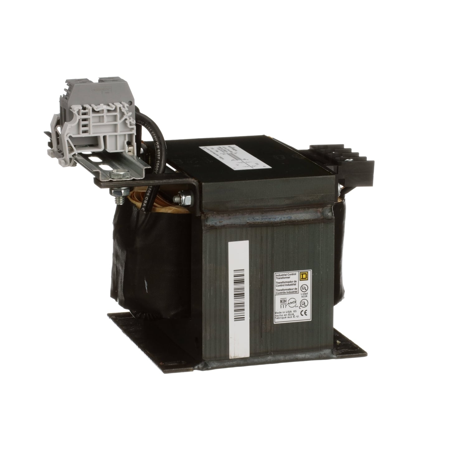 Transformer, Type T, industrial control, 1000VA, 1 phase, 208V primary, 24V secondary, 115C rise