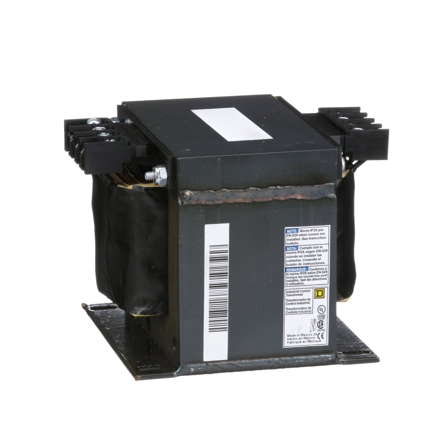 Transformer, Type T, industrial control, 1000VA, 1 phase, 240x480V primary, 25/120V secondary, 115C rise