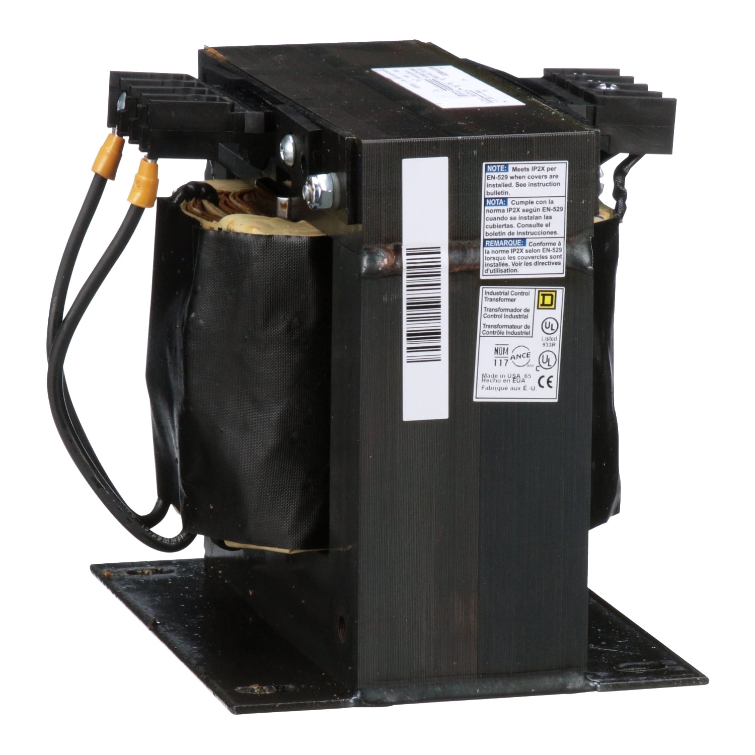 Transformer, Type T, industrial control, 1000VA, 1 phase, 208/230/460V primary, 115V secondary, 115C rise