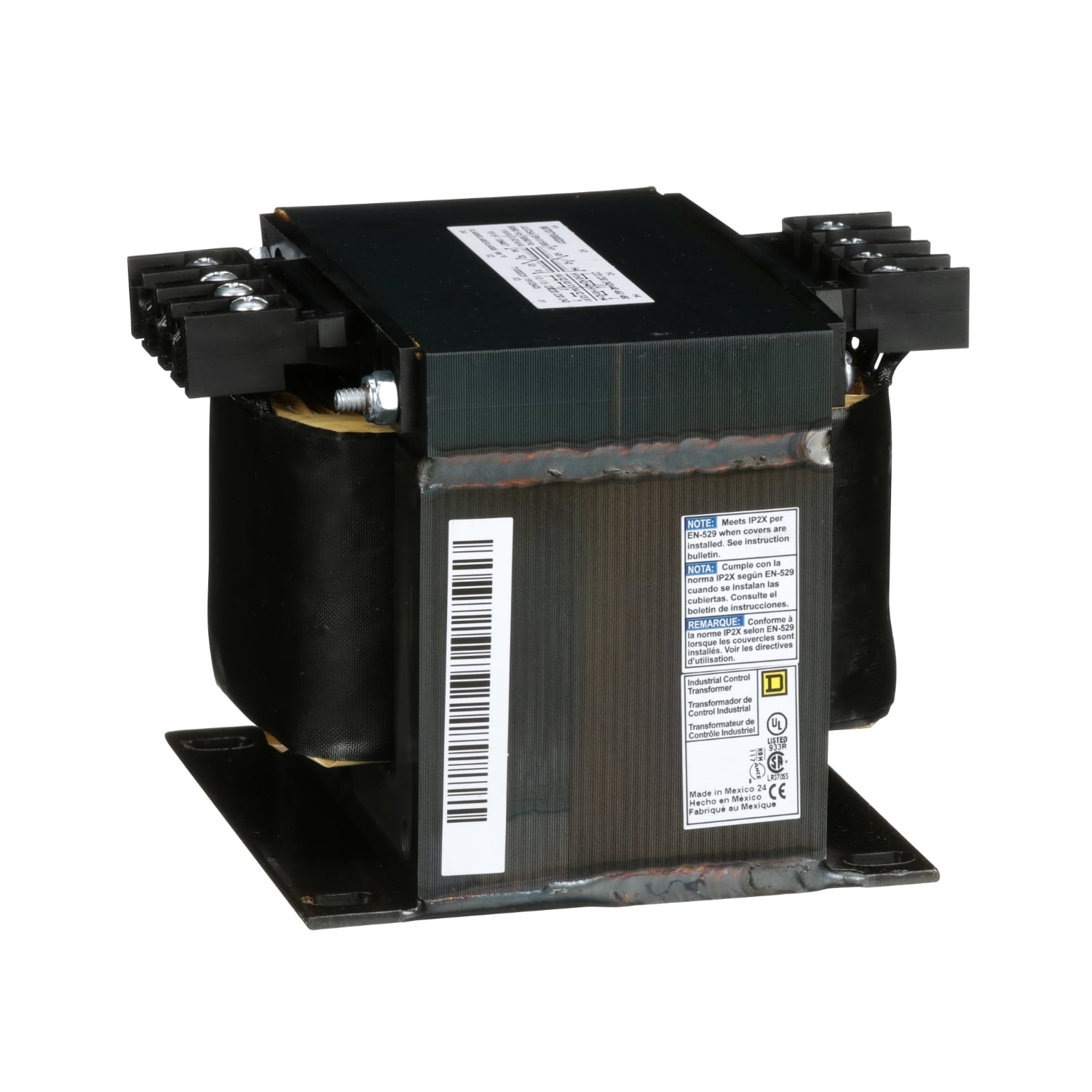 Transformer, Type T, industrial control, 1000VA, 1 phase, 240x480V primary, 120/240V secondary, 115C rise