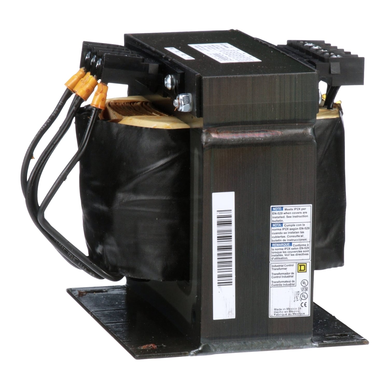 Transformer, Type T, industrial control, 1000VA, 1 phase, 240/416/480/600V primary, 99/120/130V secondary, 115C rise