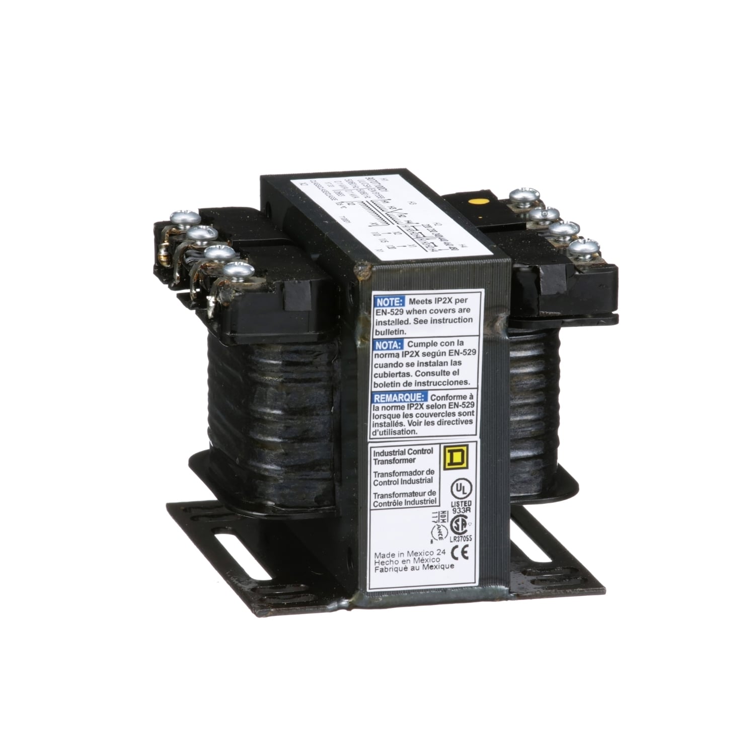 Transformer, Type T, industrial control, 100VA, 1 phase, 240x480V primary, 120V secondary, 55C rise