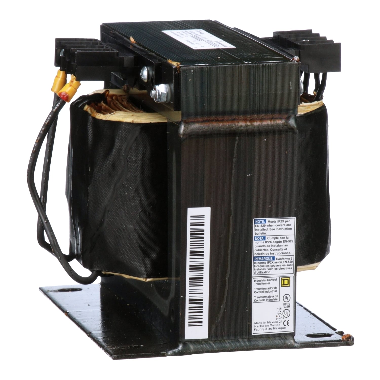 Transformer, Type T, industrial control, 1500VA, 1 phase, 240x480V primary, 120V secondary, 115C rise