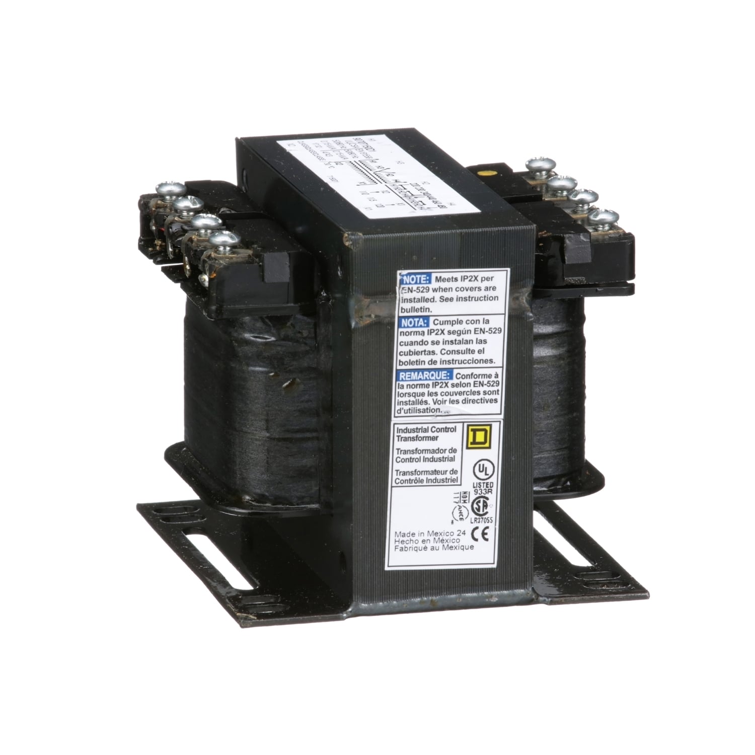 Transformer, Type T, industrial control, 150VA, 1 phase, 240x480V primary, 120V secondary, 55C rise