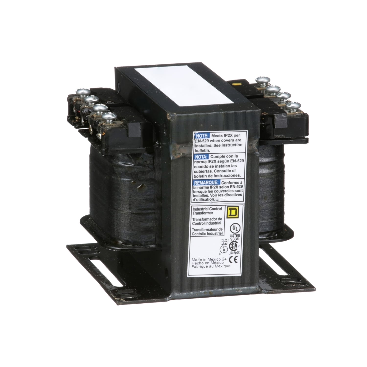 Transformer, Type T, industrial control, 150VA, 1 phase, 380/400/415V primary, 115/230V secondary, 55C rise