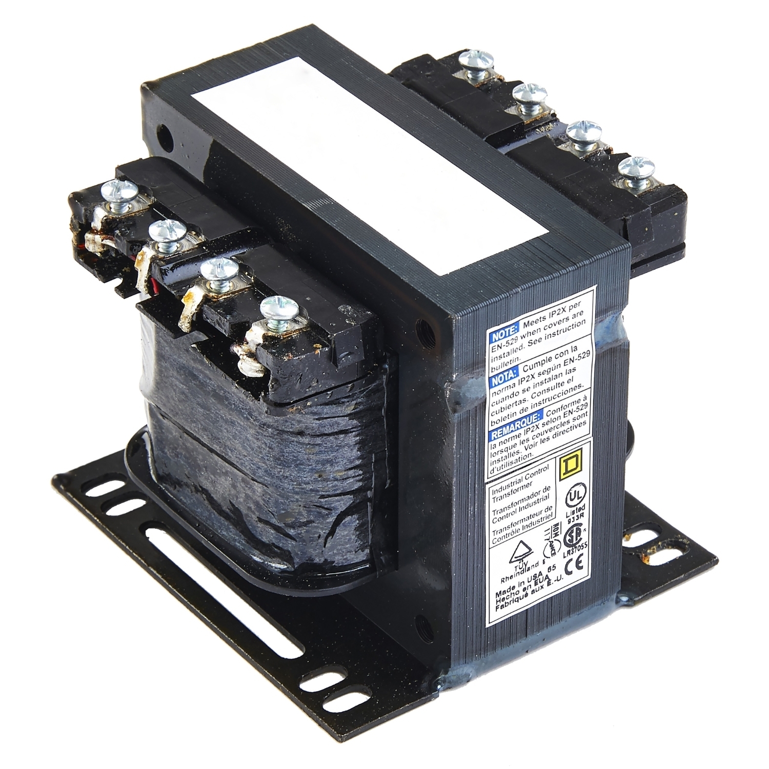 Transformer, Type T, industrial control, 150VA, 1 phase, 600V primary, 120V secondary, 55C rise