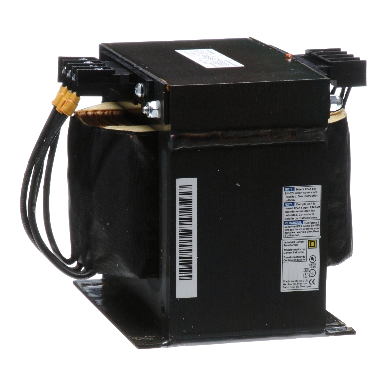 Transformer, Type T, industrial control, 2000VA, 1 phase, 240x480V primary, 120/240V secondary, 115C rise