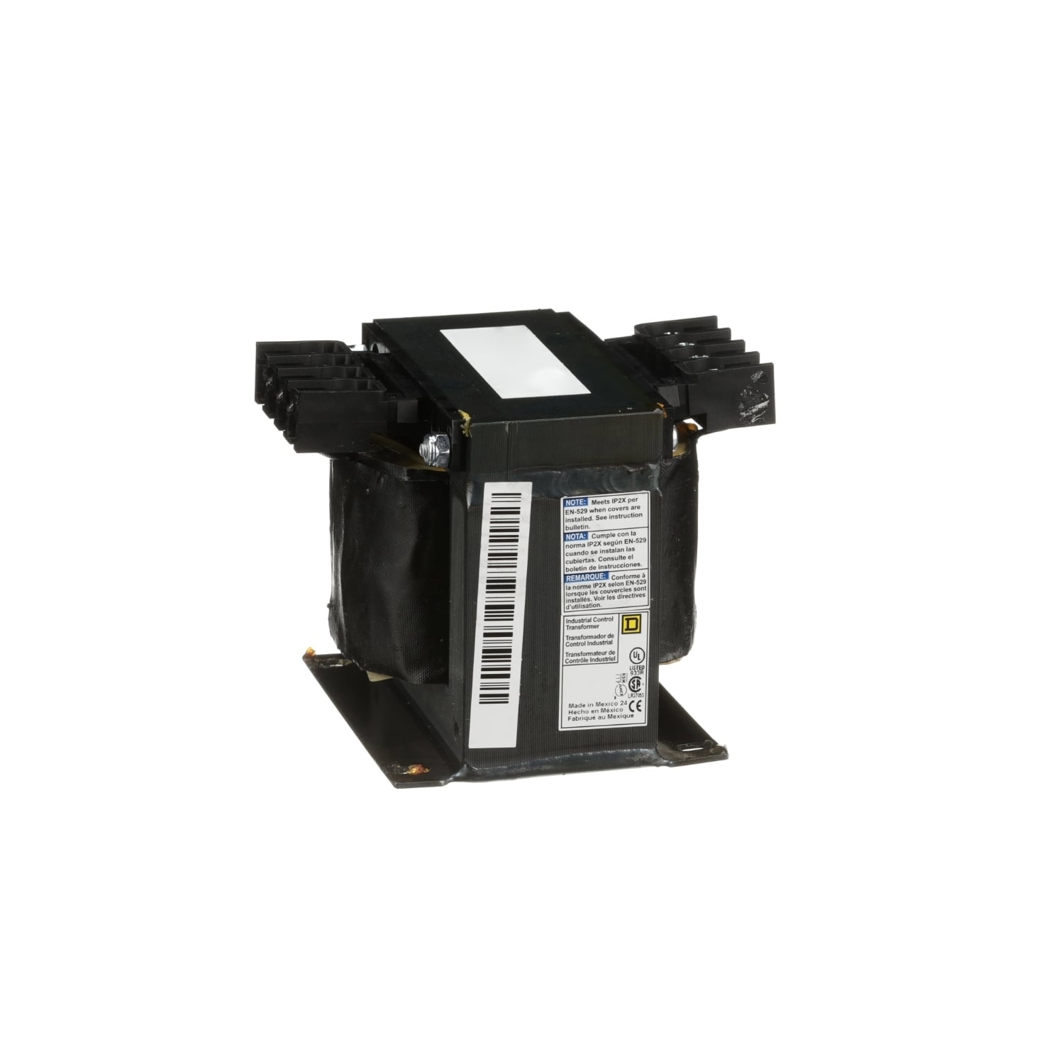 Transformer, Type T, industrial control, 250VA, 1 phase, 240/480/600V primary, 120V secondary, 80C rise
