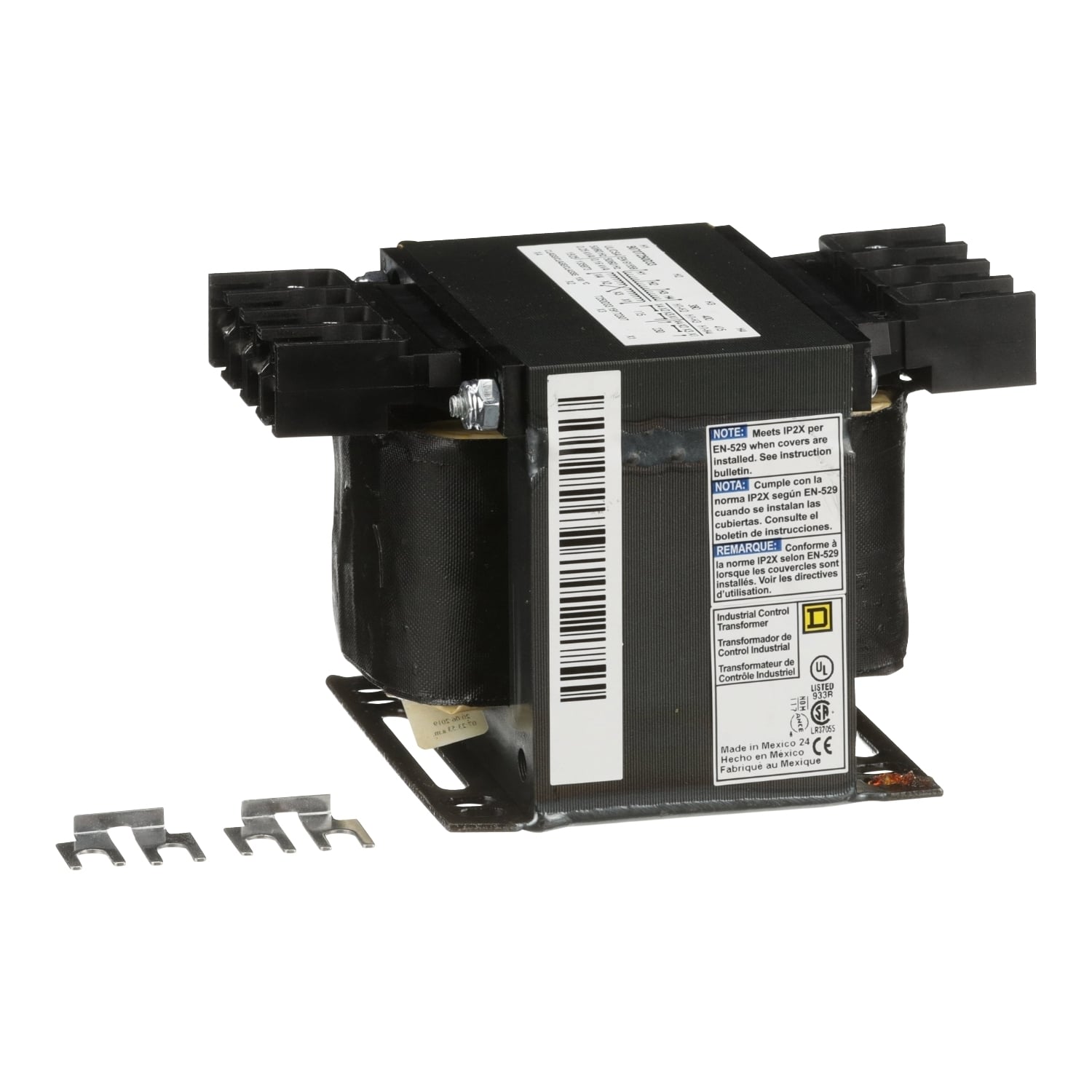 Transformer, Type T, industrial control, 250VA, 1 phase, 380/400/415V primary, 115/230V secondary, 80C rise
