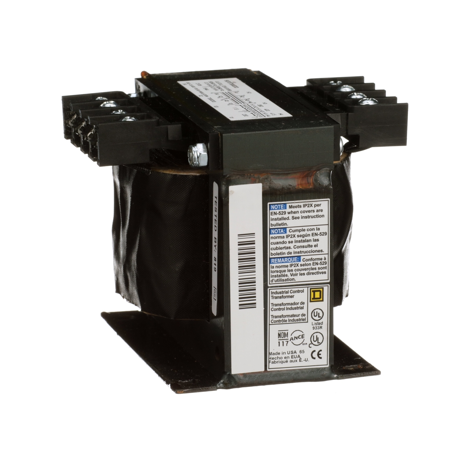 Transformer, Type T, industrial control, 300VA, 1 phase, 380/400/415V primary, 115/230V secondary, 80C rise