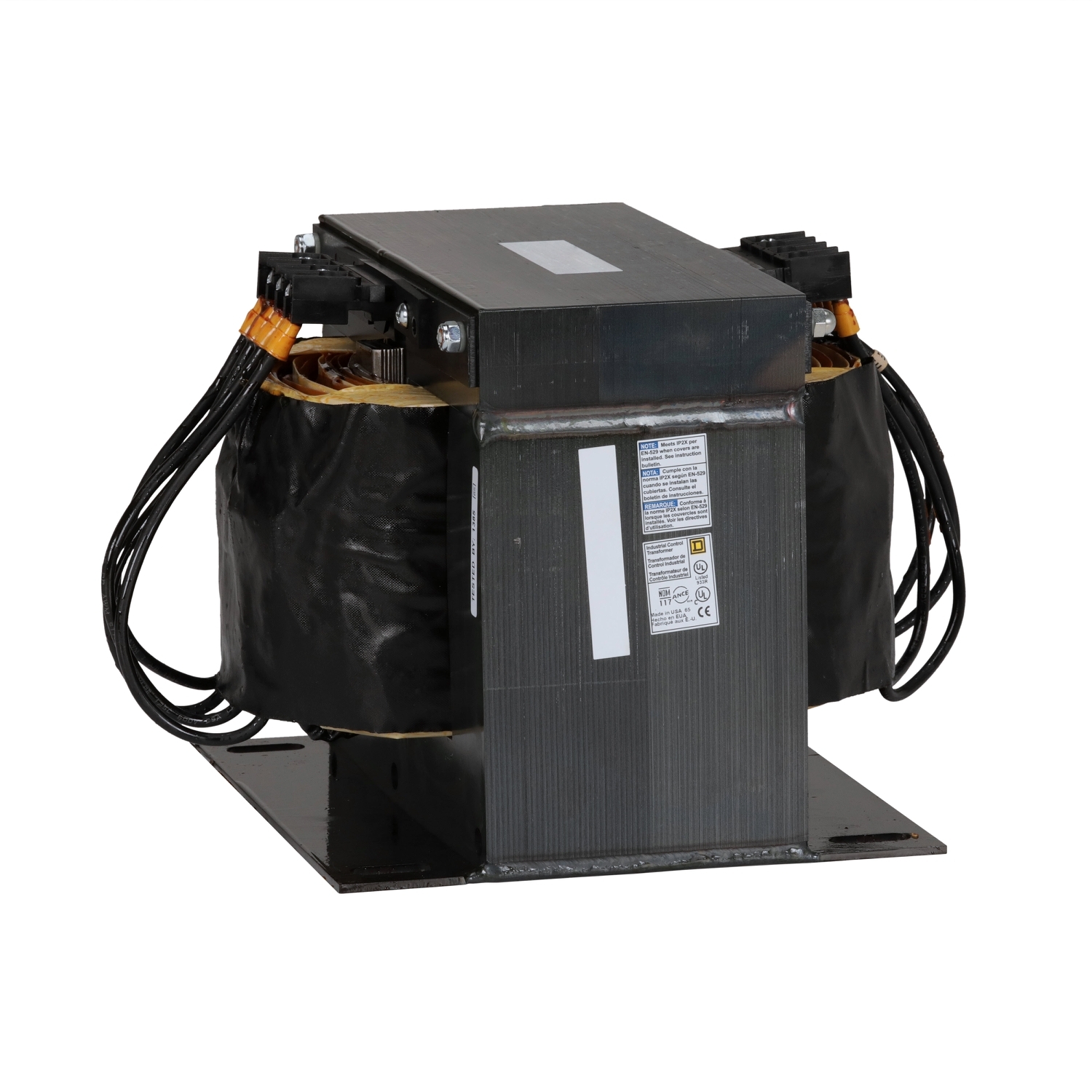 Transformer, Type T, industrial control, 5000VA, 1 phase, 208V primary, 120V secondary, 115C rise