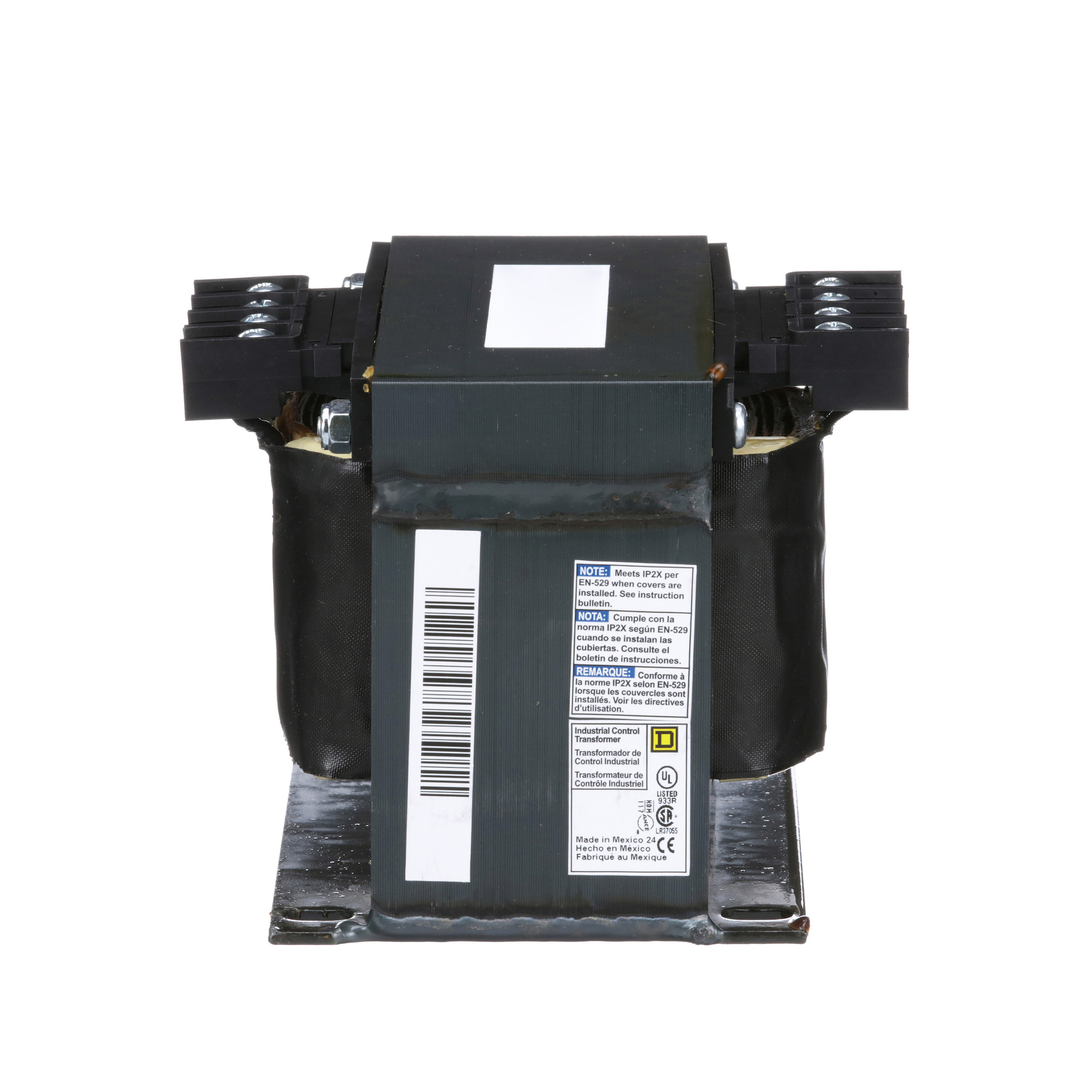 Transformer, Type T, industrial control, 500VA, 1 phase, 208/277/380V primary, 95/115V seconday, 115C rise