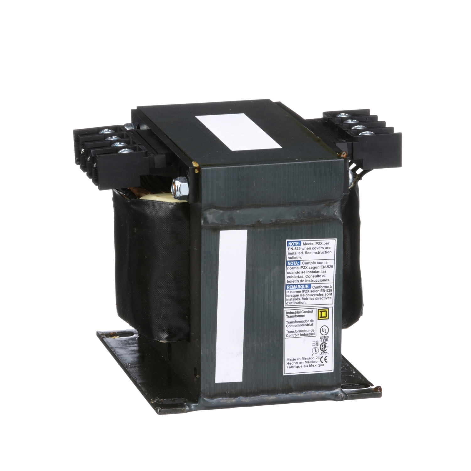 Transformer, Type T, industrial control, 500VA, 1 phase, 240/480/600V primary, 120V secondary, 115C rise