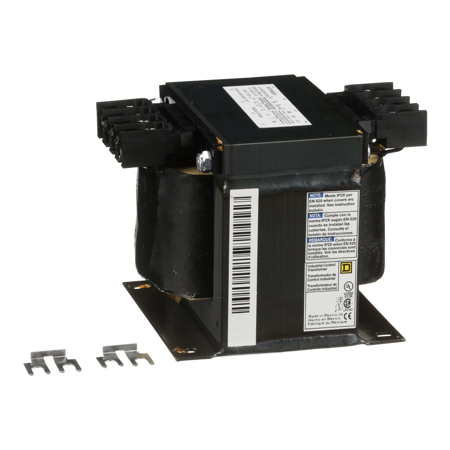 Transformer, Type T, industrial control, 500VA, 1 phase, 380/400/415V primary, 115/230V secondary, 115C rise