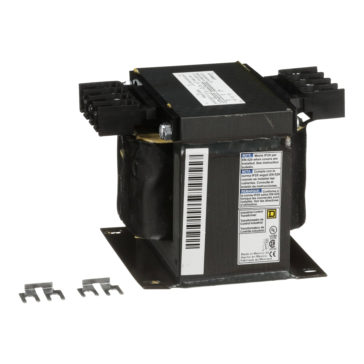 Transformer, Type T, industrial control, 500VA, 1 phase, 550/575/600V primary, 120/240V secondary, 115C rise