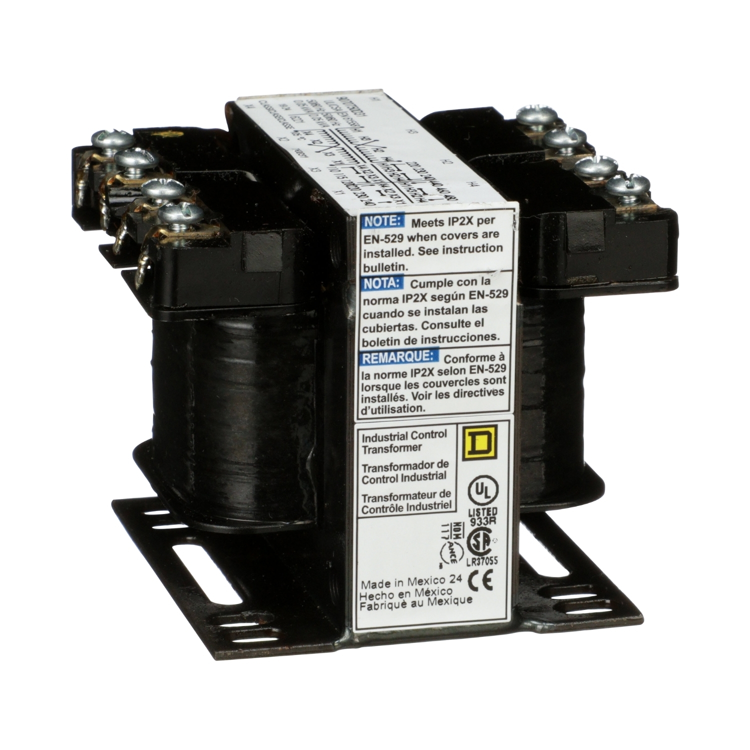 Transformer, Type T, industrial control, 50VA, 1 phase, 240x480V primary, 120/240V secondary, 55C rise