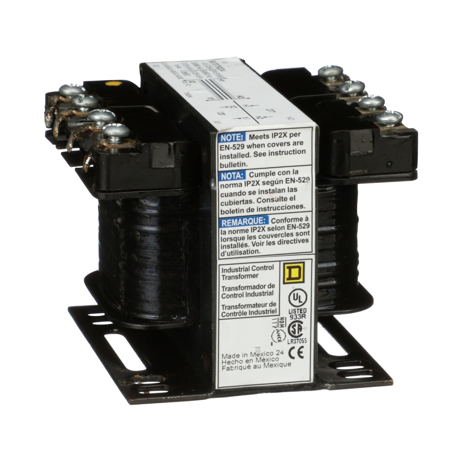 Transformer, Type T, industrial control, 50VA, 1 phase, 277V primary, 120V secondary, 55C rise