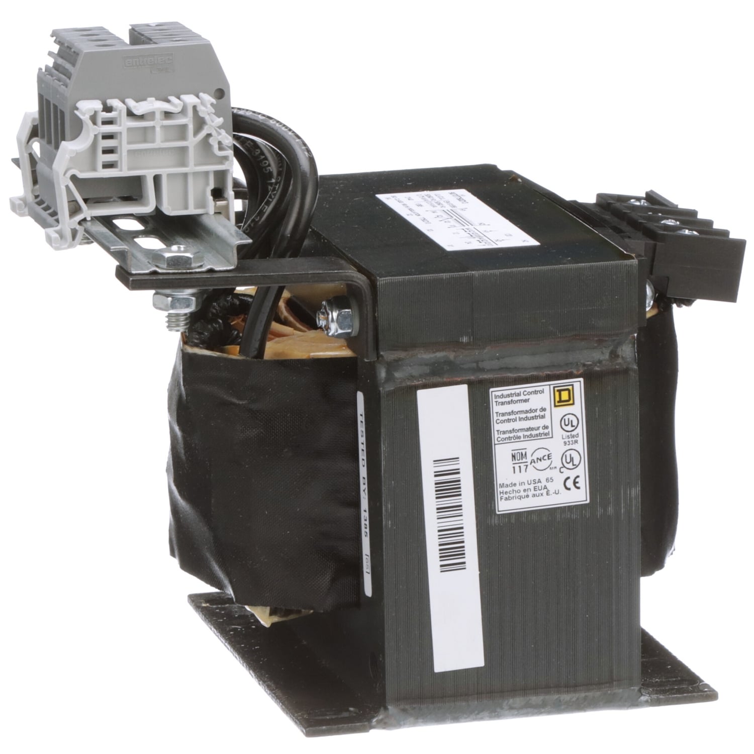 Transformer, Type T, industrial control, 750VA, 1 phase, 120V primary, 12/24V secondary, 115C rise