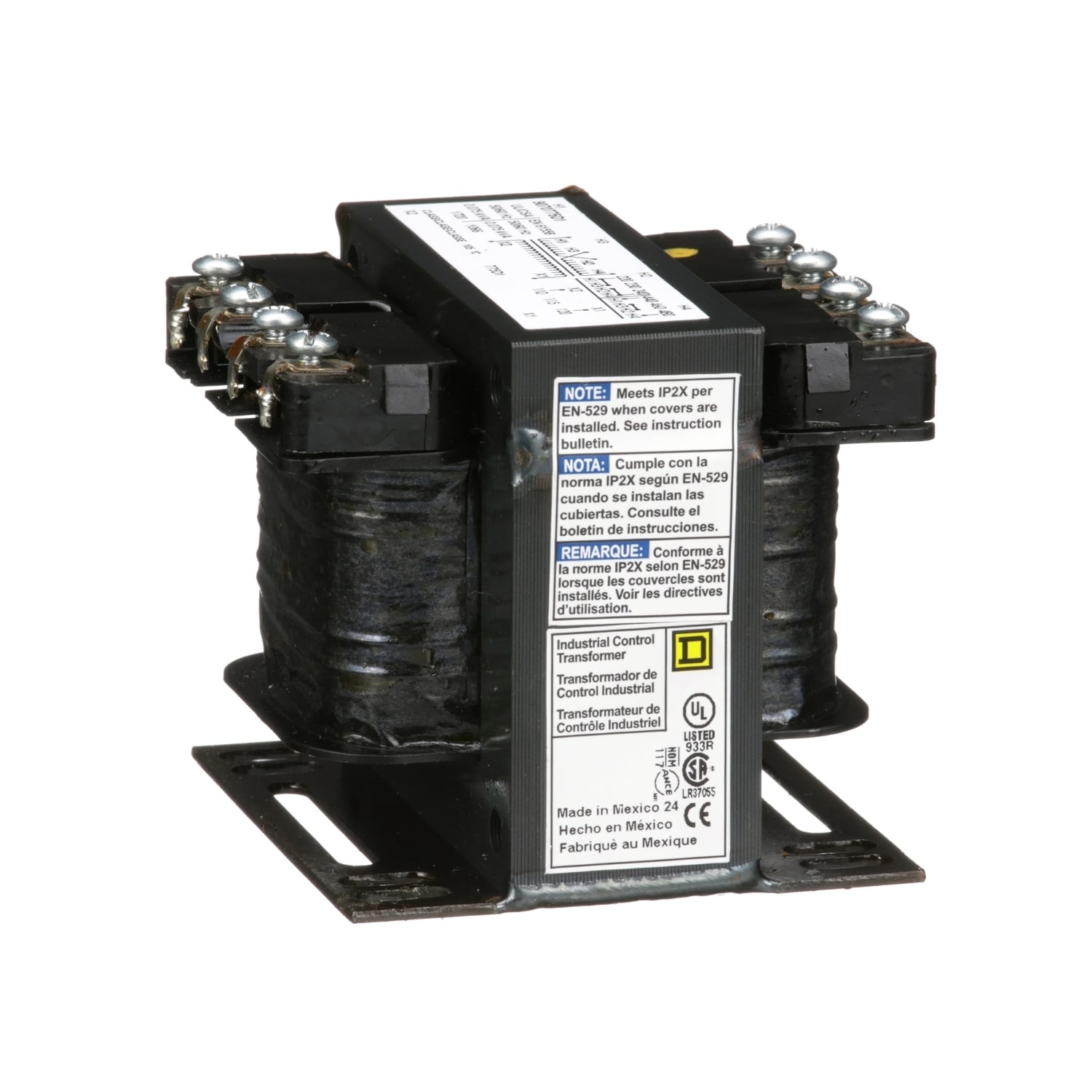 Transformer, Type T, industrial control, 75VA, 1 phase, 240x480V primary, 120V secondary, 55C rise
