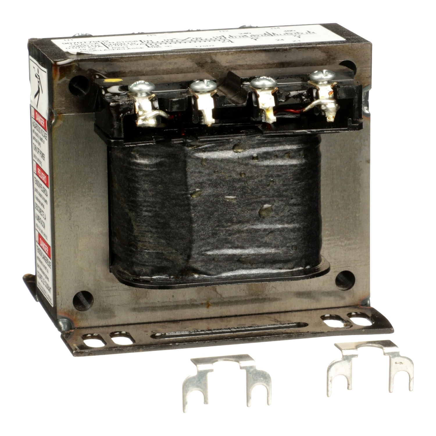 Transformer, Type T, industrial control, 75VA, 1 phase, 240x480V primary, 24V secondary, 55C rise