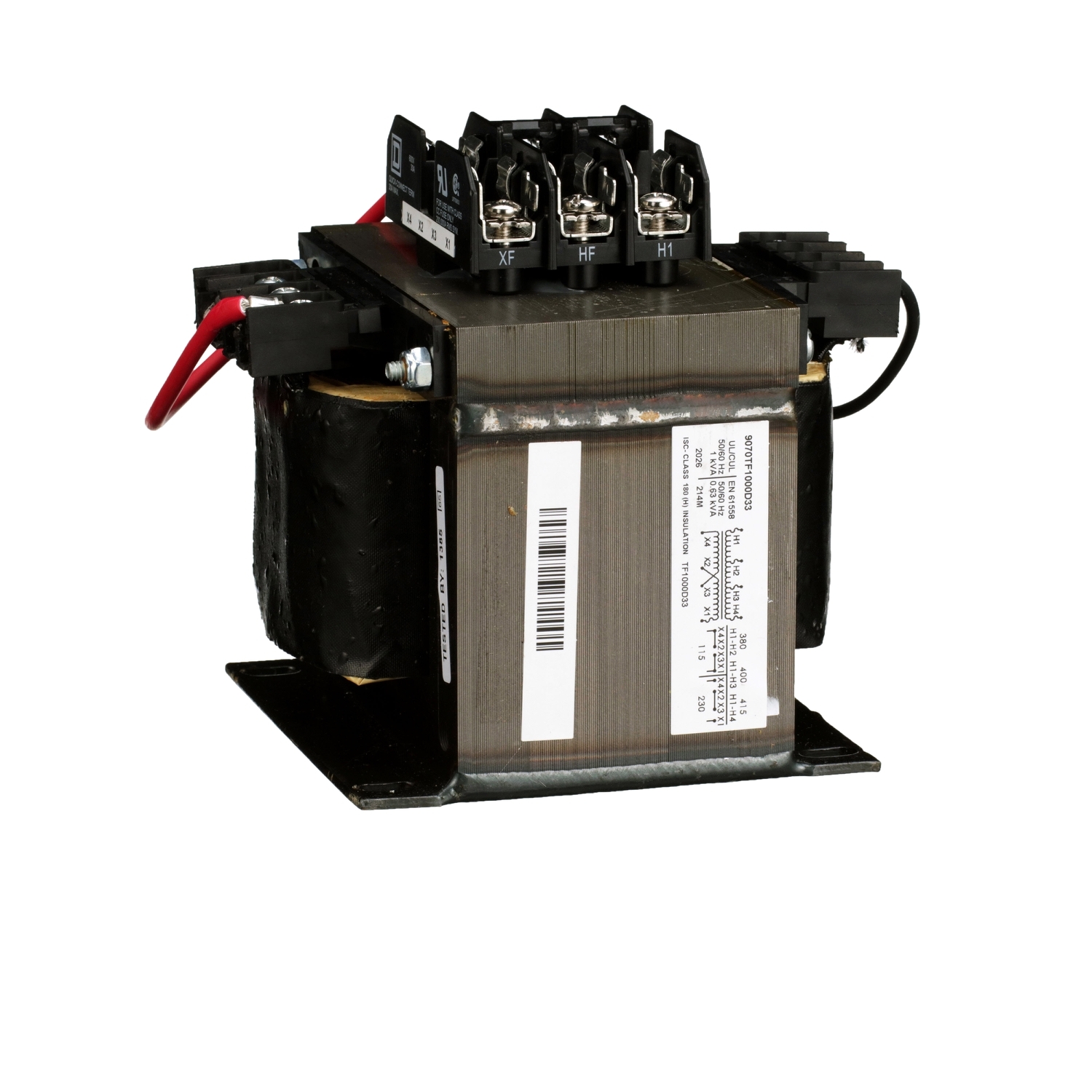 Transformer, Type TF, industrial control, 1 phase, 1000VA, 380/400/415V primary, 115/230V secondary, 50/60Hz