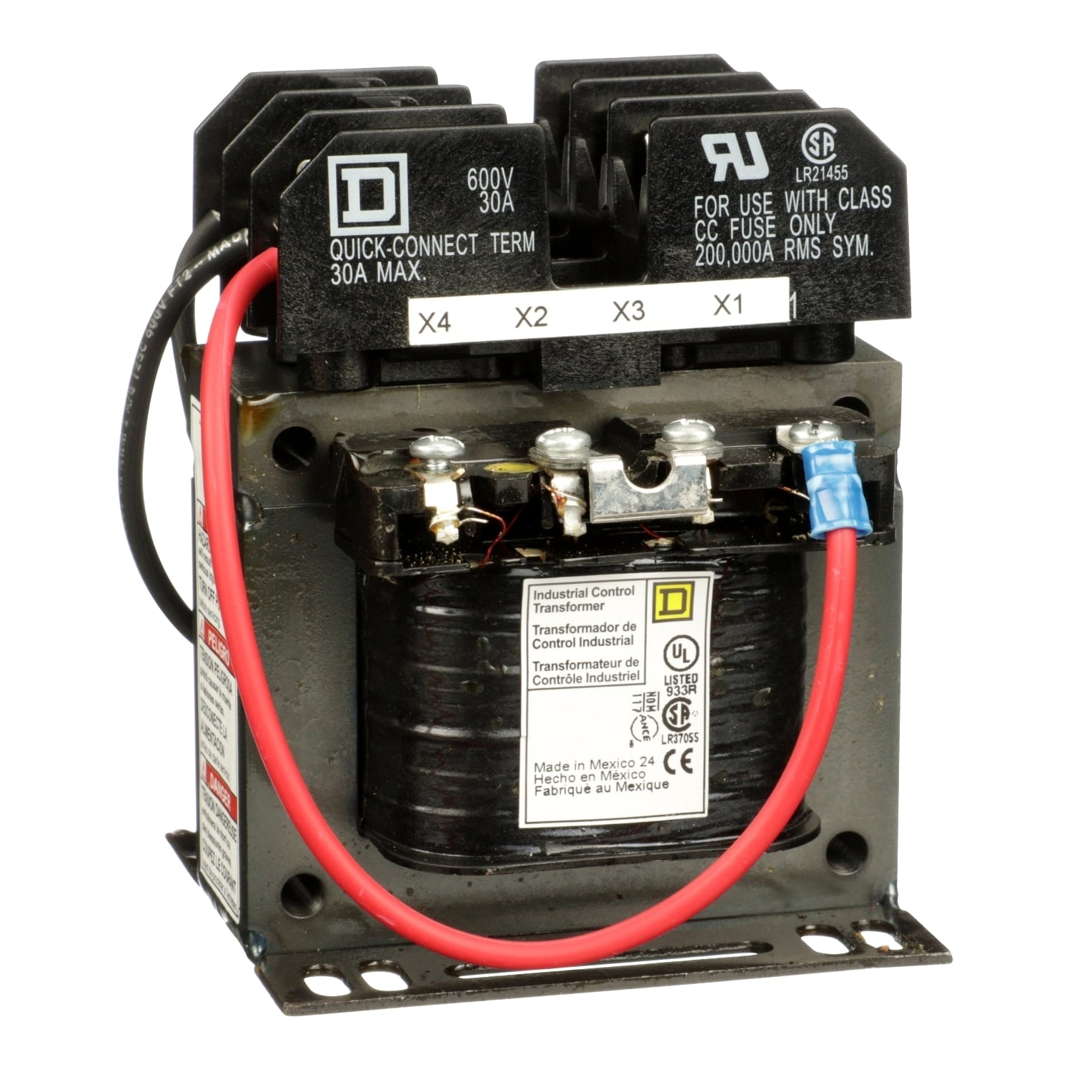 Industrial control transformer, Type TF, 1 phase, 100VA, 380/400/415V primary, 115/230V secondary, 50/60Hz