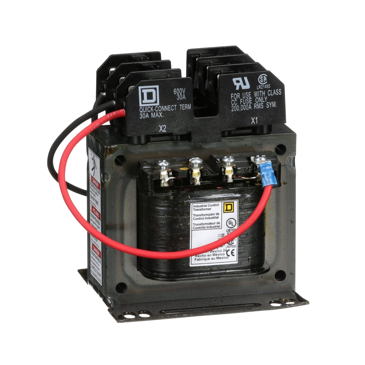 Industrial control transformer, Type TF, 1 phase, 150VA, 208/230/460V primary, 115V secondary, 50/60Hz