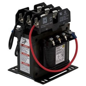 Transformer, Type TF, industrial control, 150 VA, 277 VAC primary / 120 VAC secondary, 1 phase, 50/60 Hz, 55 C rise