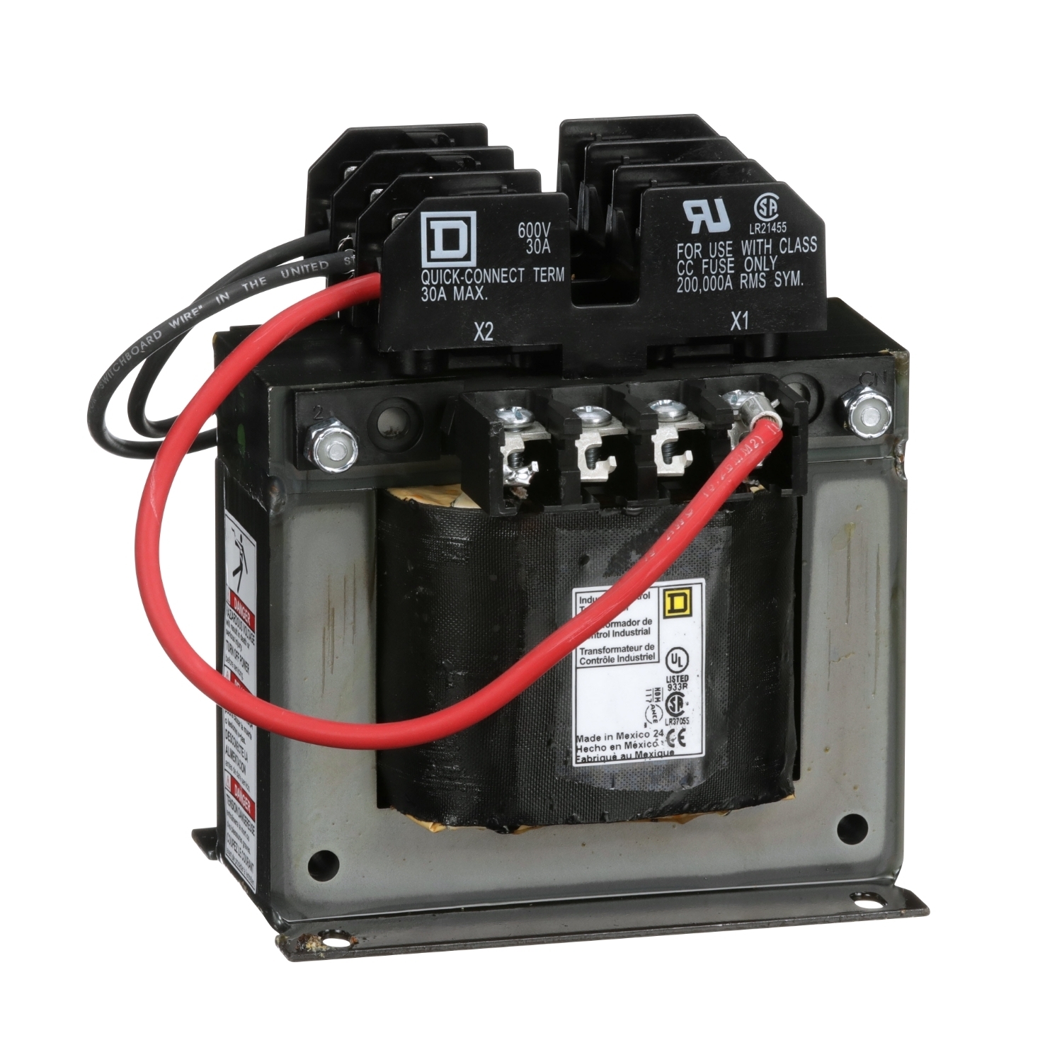 Industrial control transformer, Type TF, 1 phase, 300VA, 240x480V primary, 120V secondary, 50/60Hz