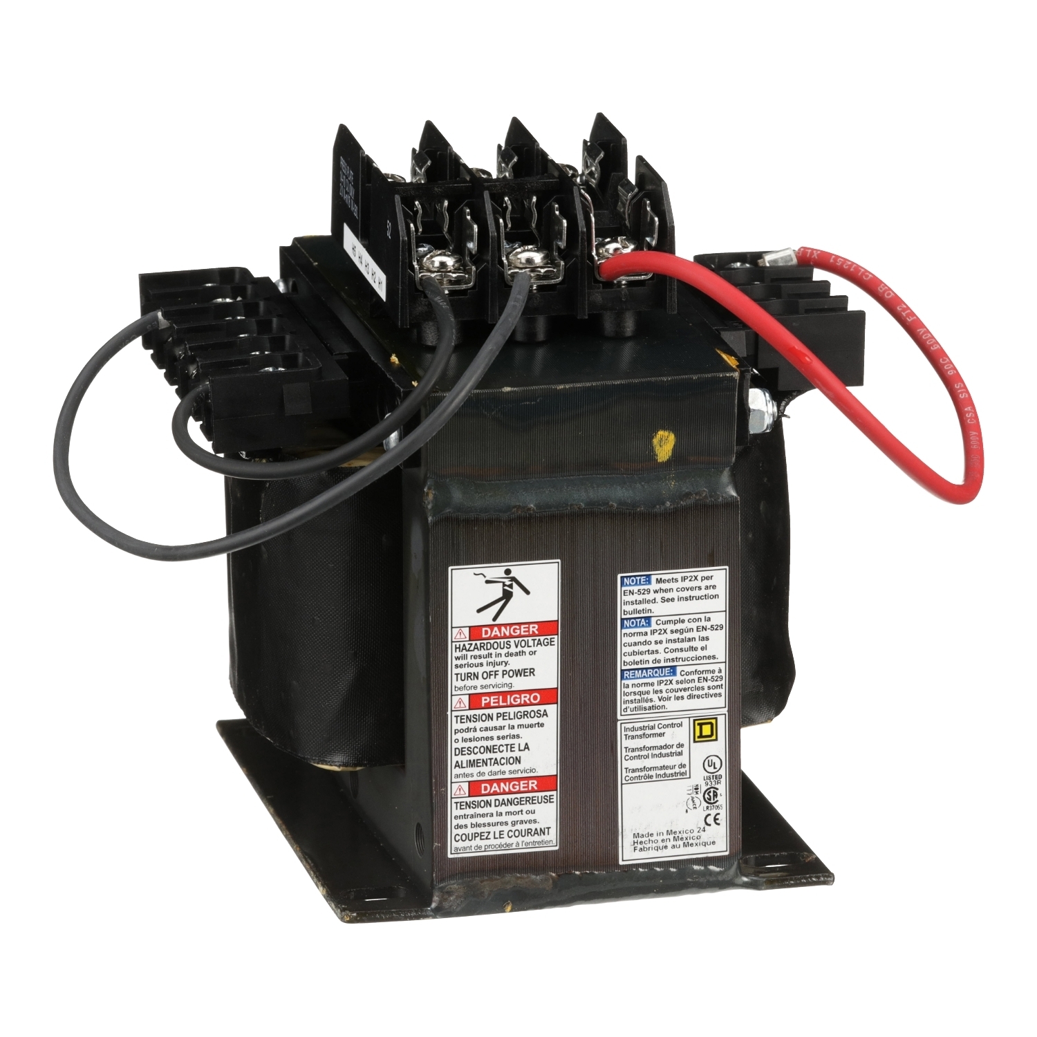 Industrial control transformer, Type TF, 1 phase, 500VA, 240/416/480/600V primary, 99/120/130V secondary, 50/60Hz
