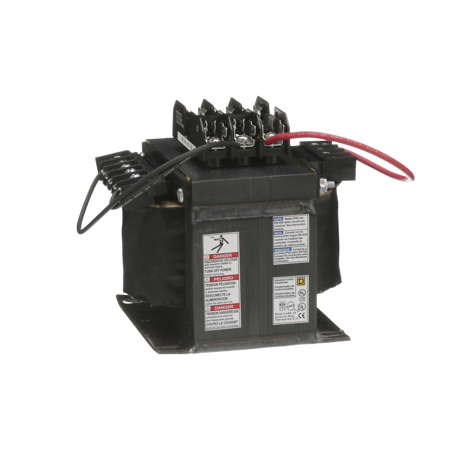 Industrial control transformer, Type TF, 1 phase, 750VA, 240/416/480/600V primary, 99/120/130V secondary, 50/60Hz