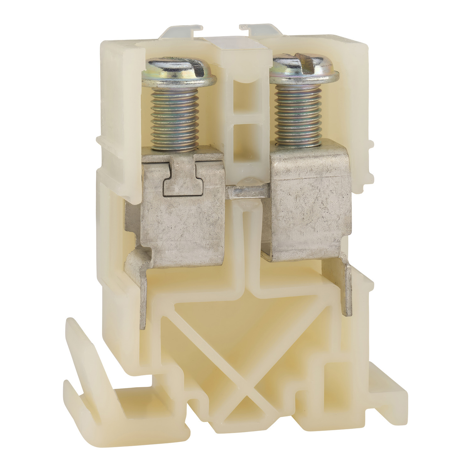 Terminal block, Linergy, box connector, natural colored block, 180A, 600V