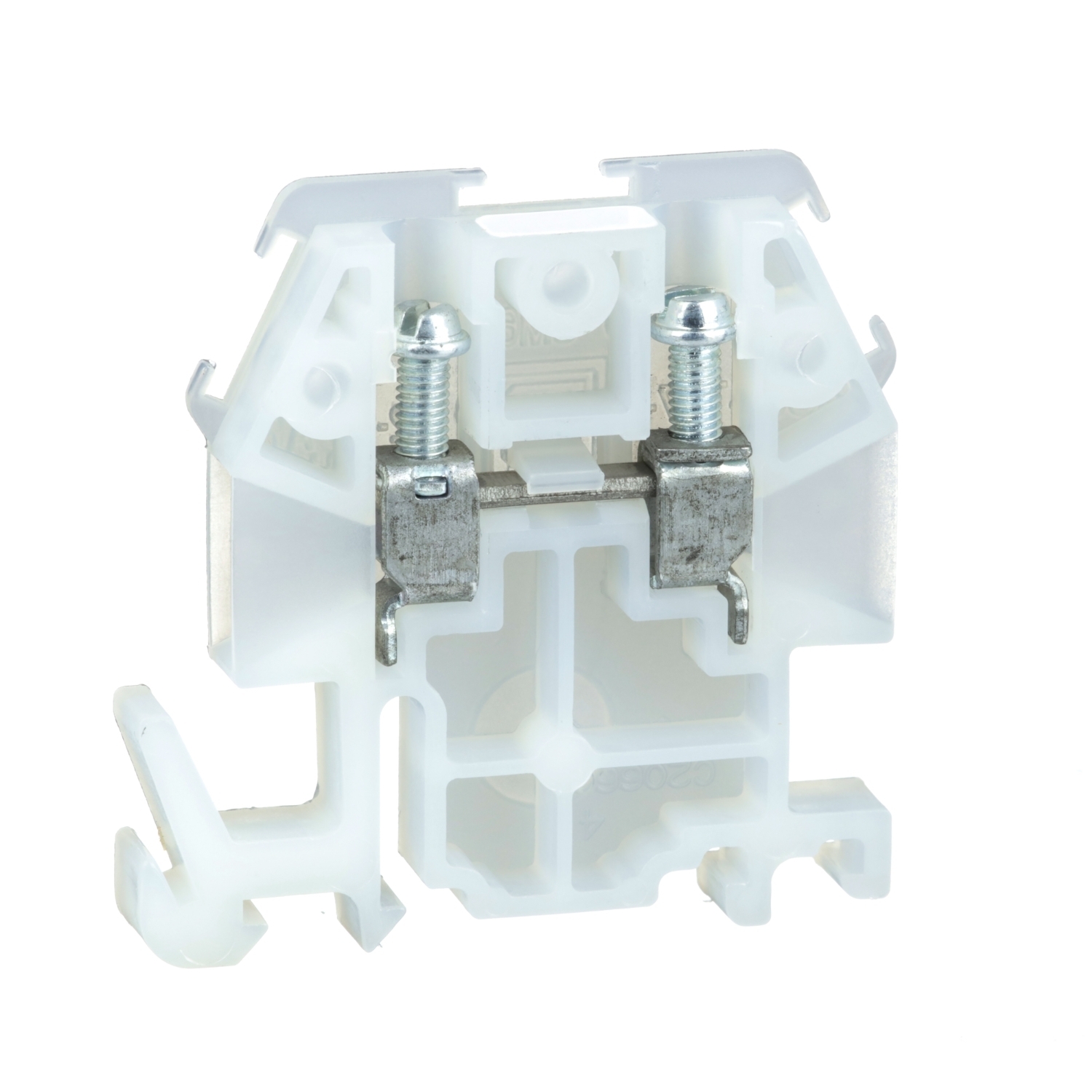 Terminal block, Linergy, box lug connector, natural colored block, 30A, 600V