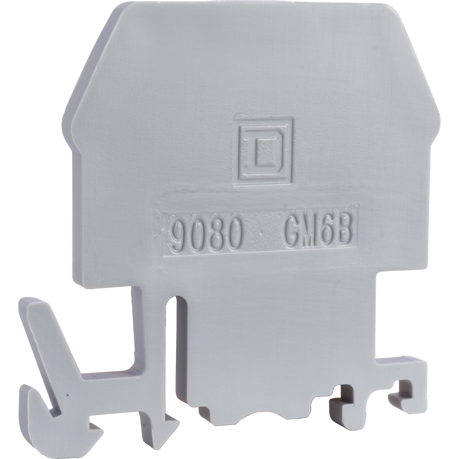 Terminal block, Linergy, end barrier, grey color, for 9080GM6 or 9080GR6 terminal block