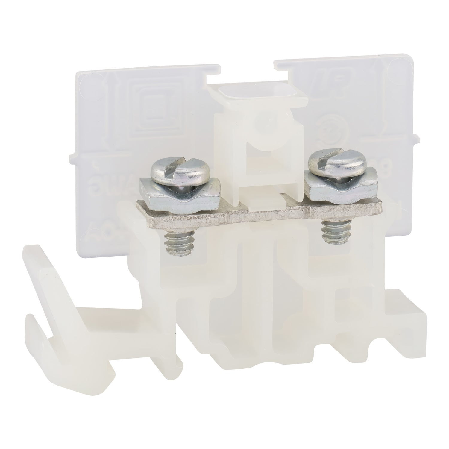 Terminal block, Linergy, pressure wire connector, natural colored block, 40A, 600V