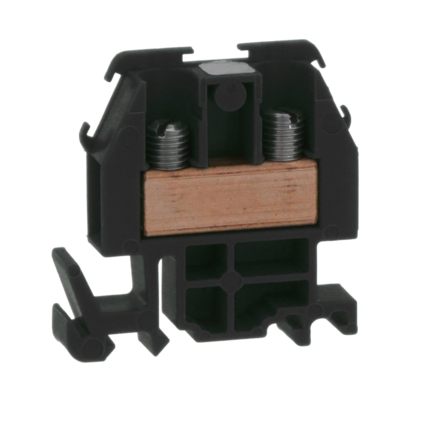 Terminal block, Linergy, box lug connector, black colored block, 60A, 600V