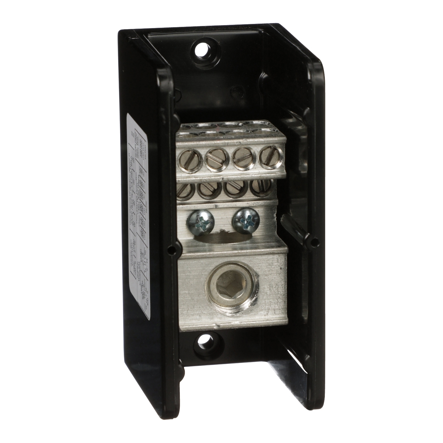 Power distribution block, Linergy, 1 pole, 1 line, 8 load, 335A Cu, 270A Al, 600V