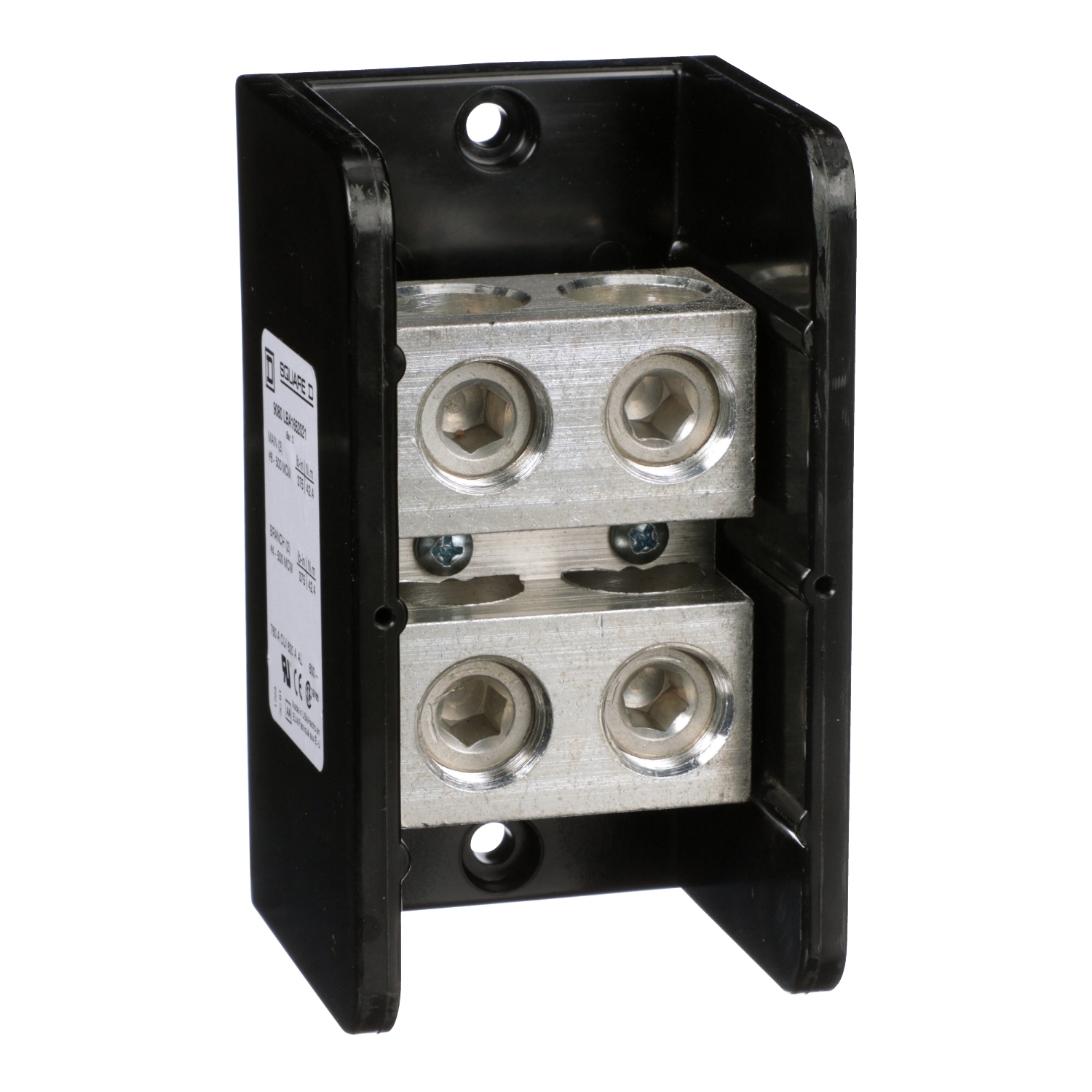 Power distribution block, Linergy, 1 pole, 2 line, 2 load, 760A Cu, 620A Al, 600V