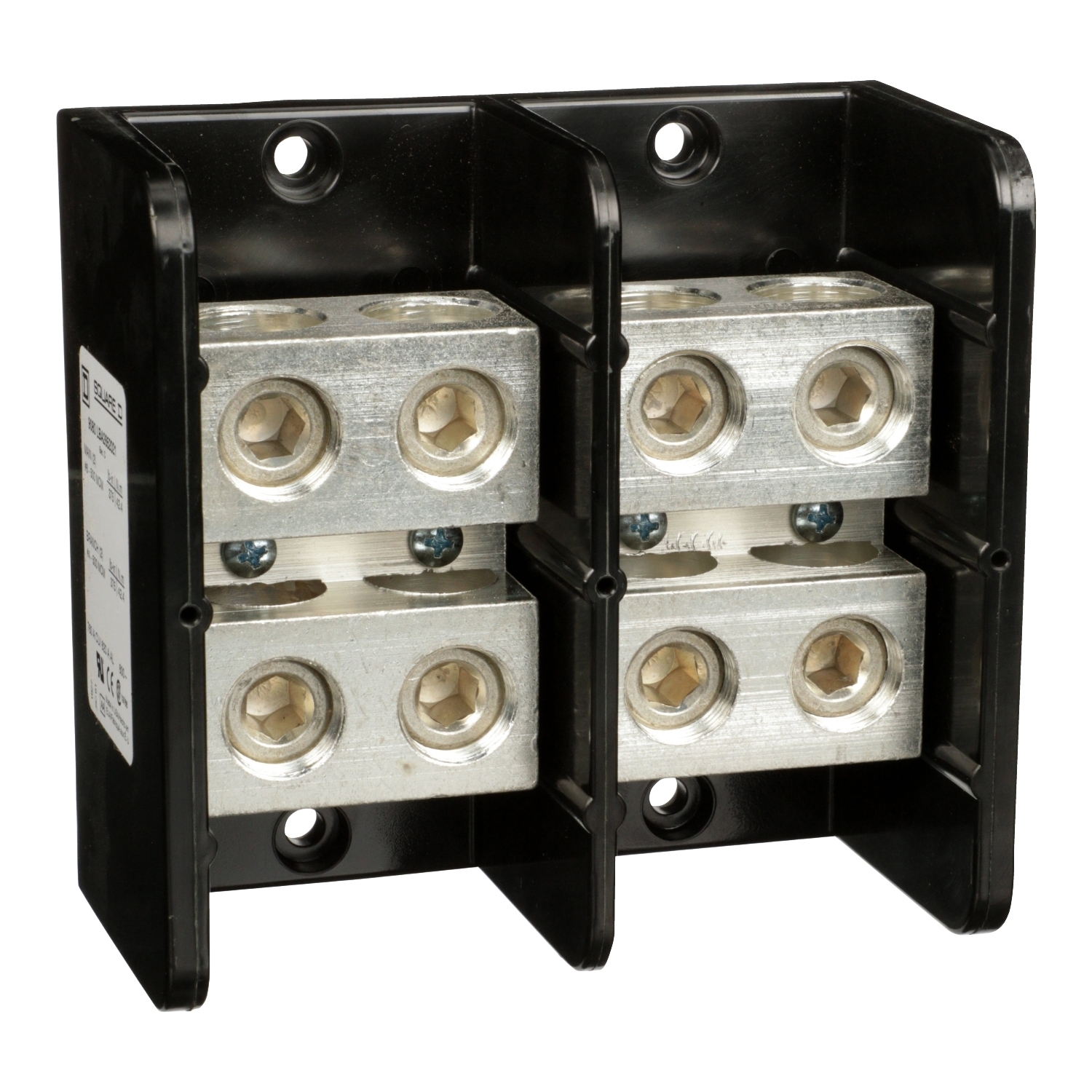 Power distribution block, Linergy, 2 pole, 2 line, 2 load, 760A Cu, 620A Al, 600V