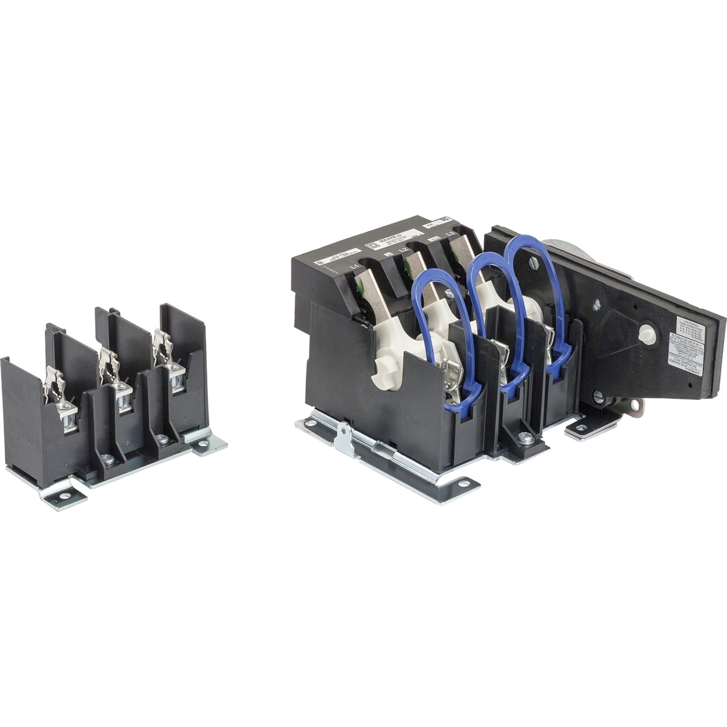 Operating mechanism, flange mounted, variable depth, 30A, 250 V, H, K, J, R fuseholder, switch mechanism