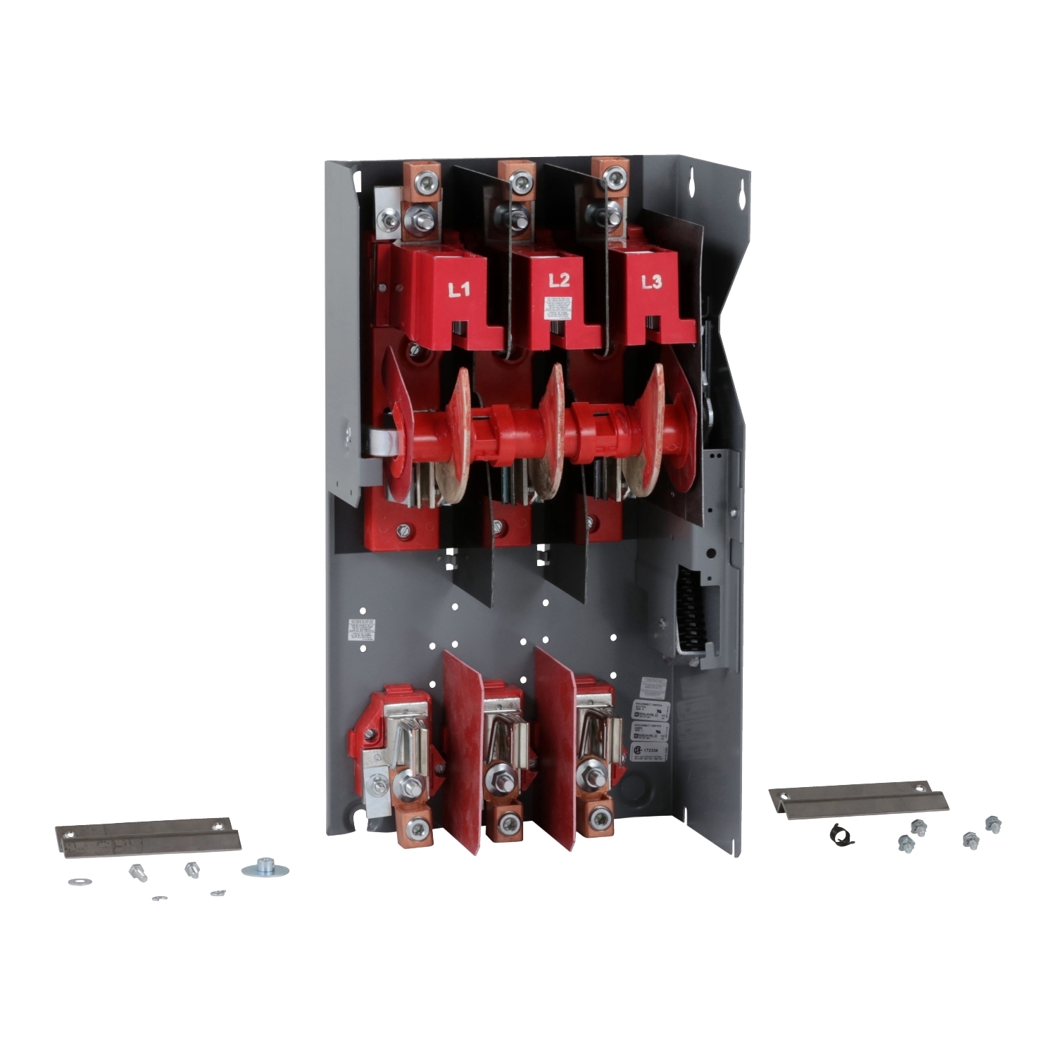 Operating mechanism, flange mounted, variable depth, 400A, 600V, H, K, J, R fuseholder, switch mechanism