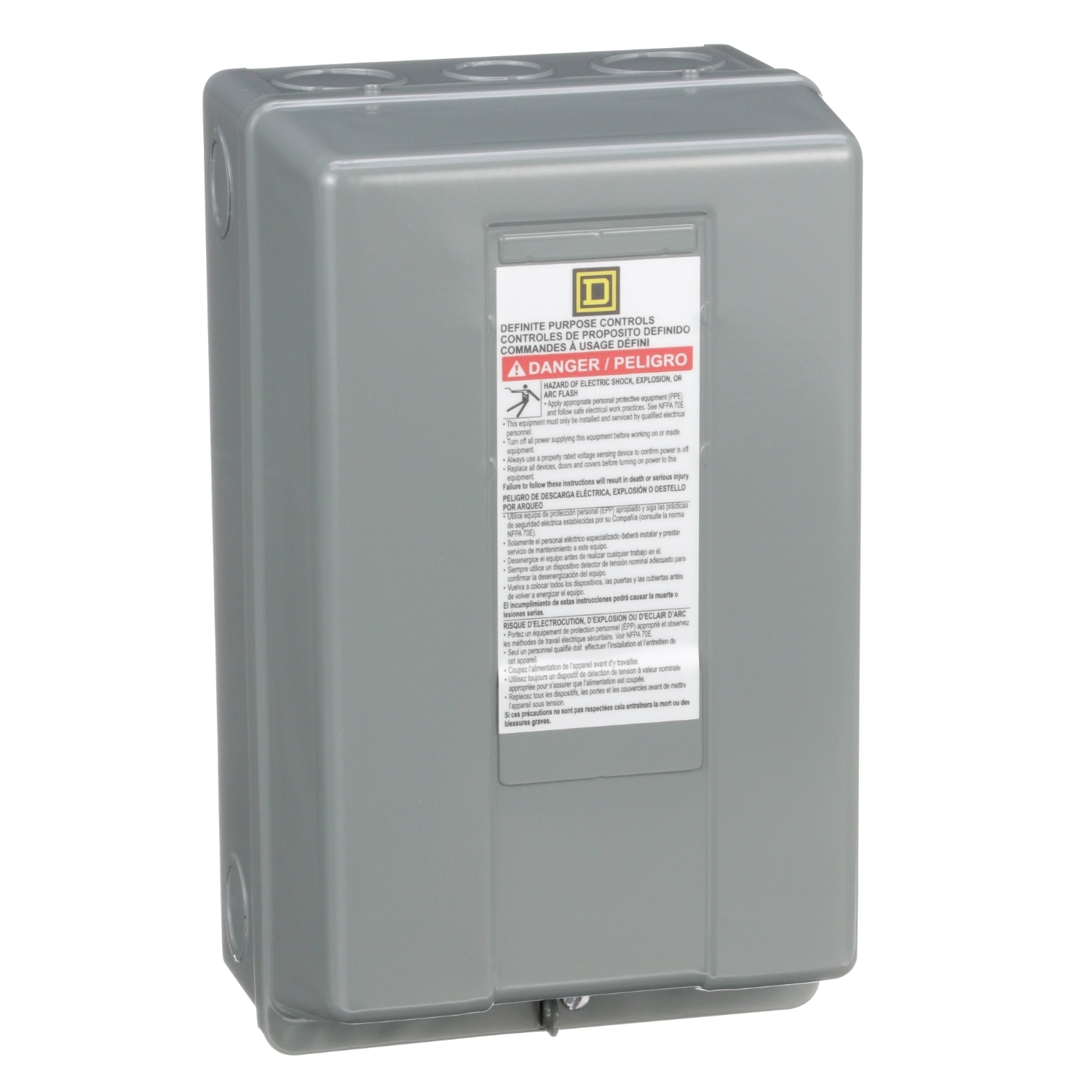 Contactor, Definite Purpose, enclosure, for 8910DPA 50A contactors, NEMA 1