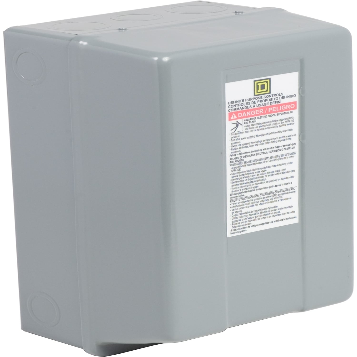 Contactor, Definite Purpose, enclosure, for 8910DPA 60A to 75A contactors, NEMA 1